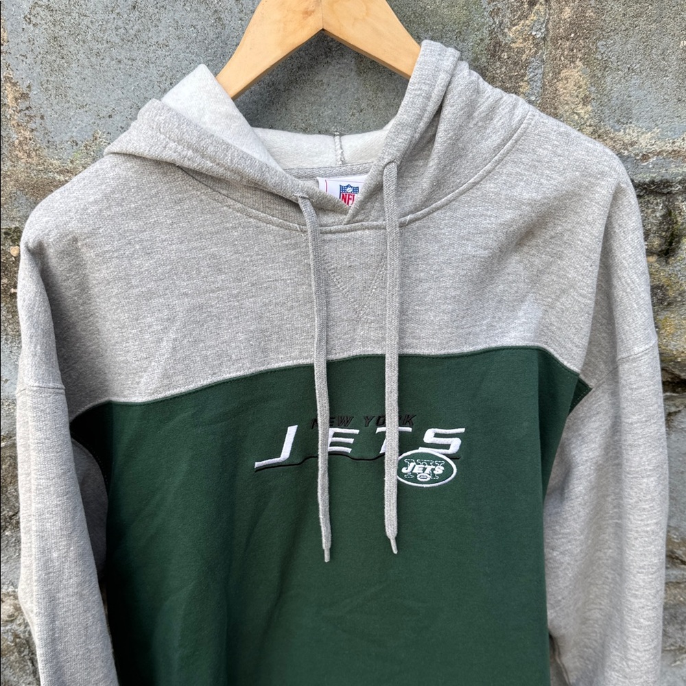 Y2K New York Jets Hoodie XL 2000s Sweatshirt NFL football embroidered